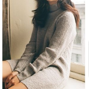 Mockneck sweater dress